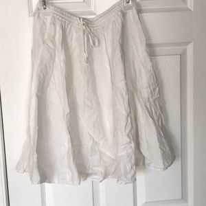 100% Linen Skirt- White- Size XS/S